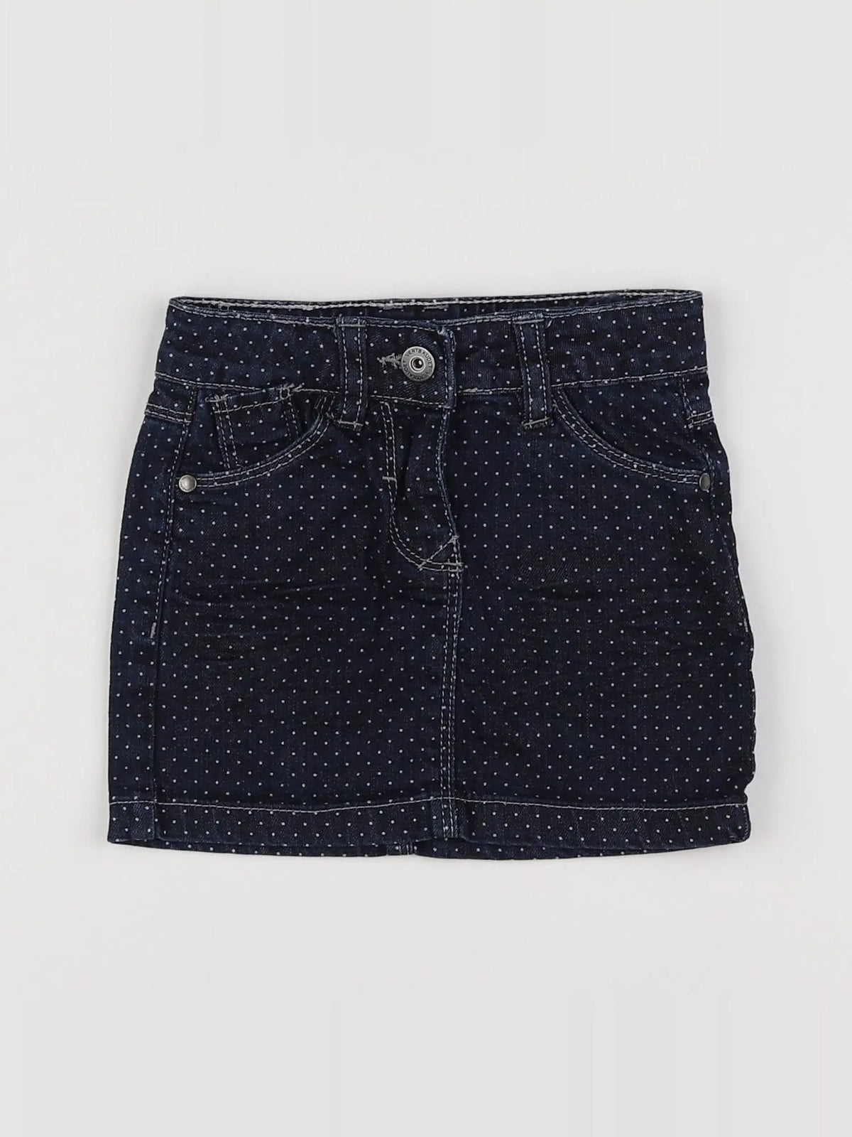 Vertbaudet - jupe bleu, blanc - 4 ans
