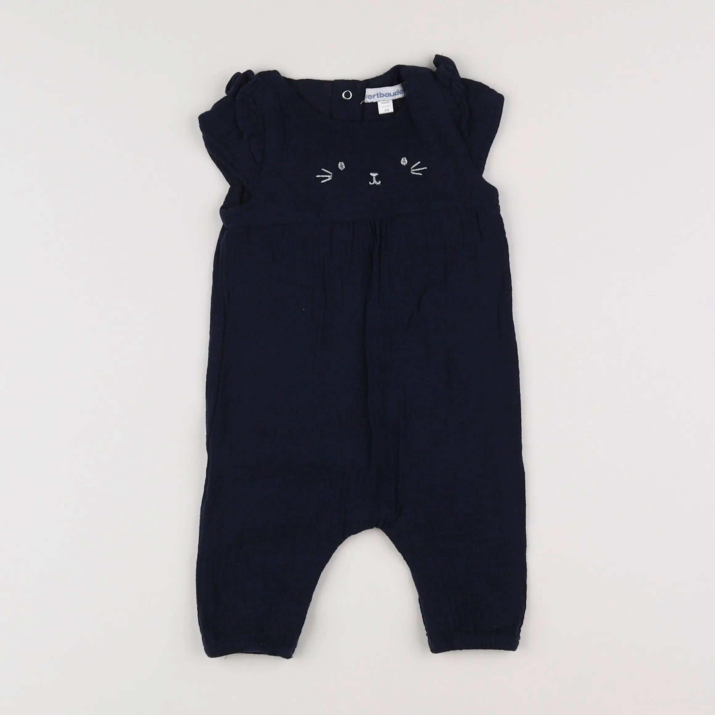 Vertbaudet - combinaison bleu - 3 mois