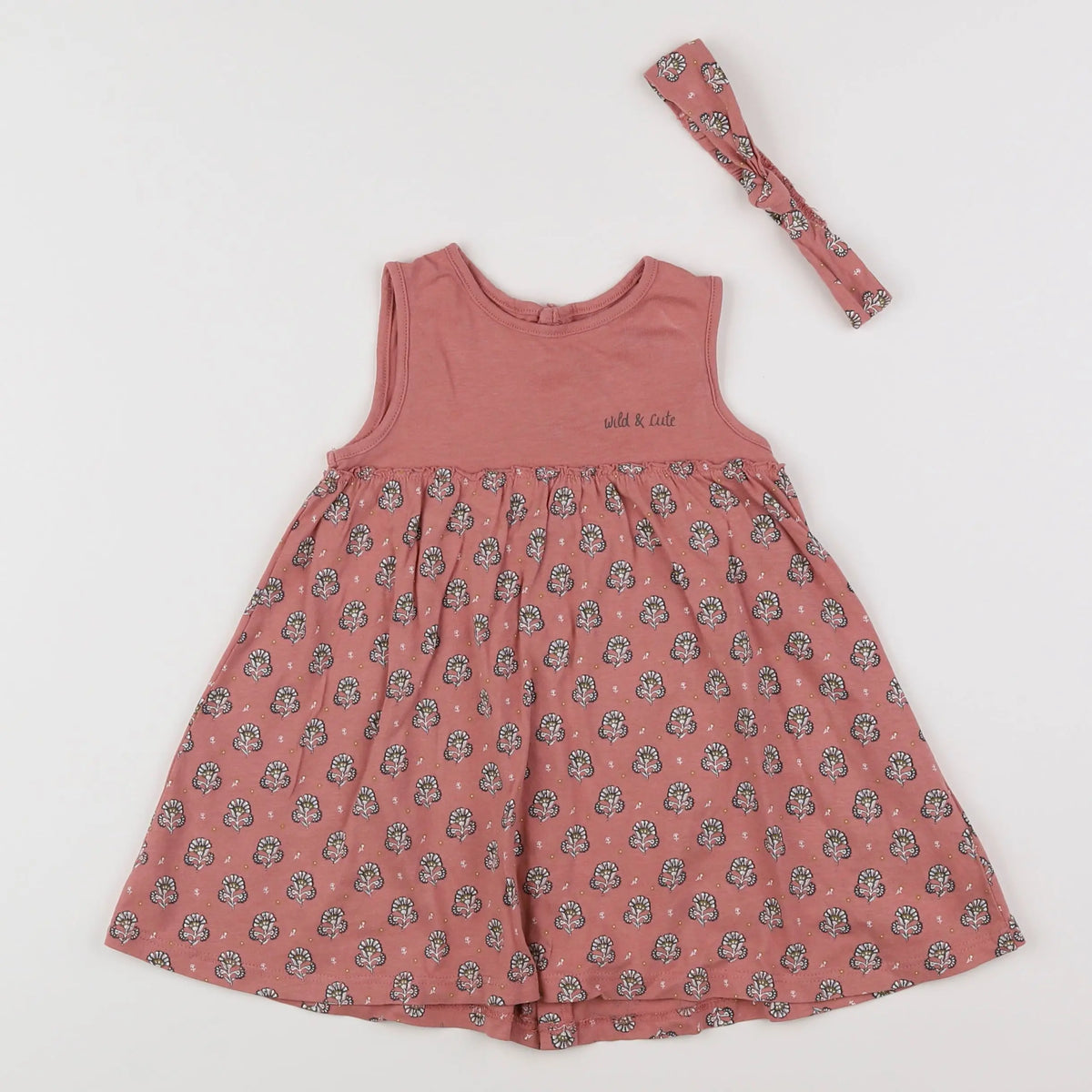 Vertbaudet - robe rose - 12 mois