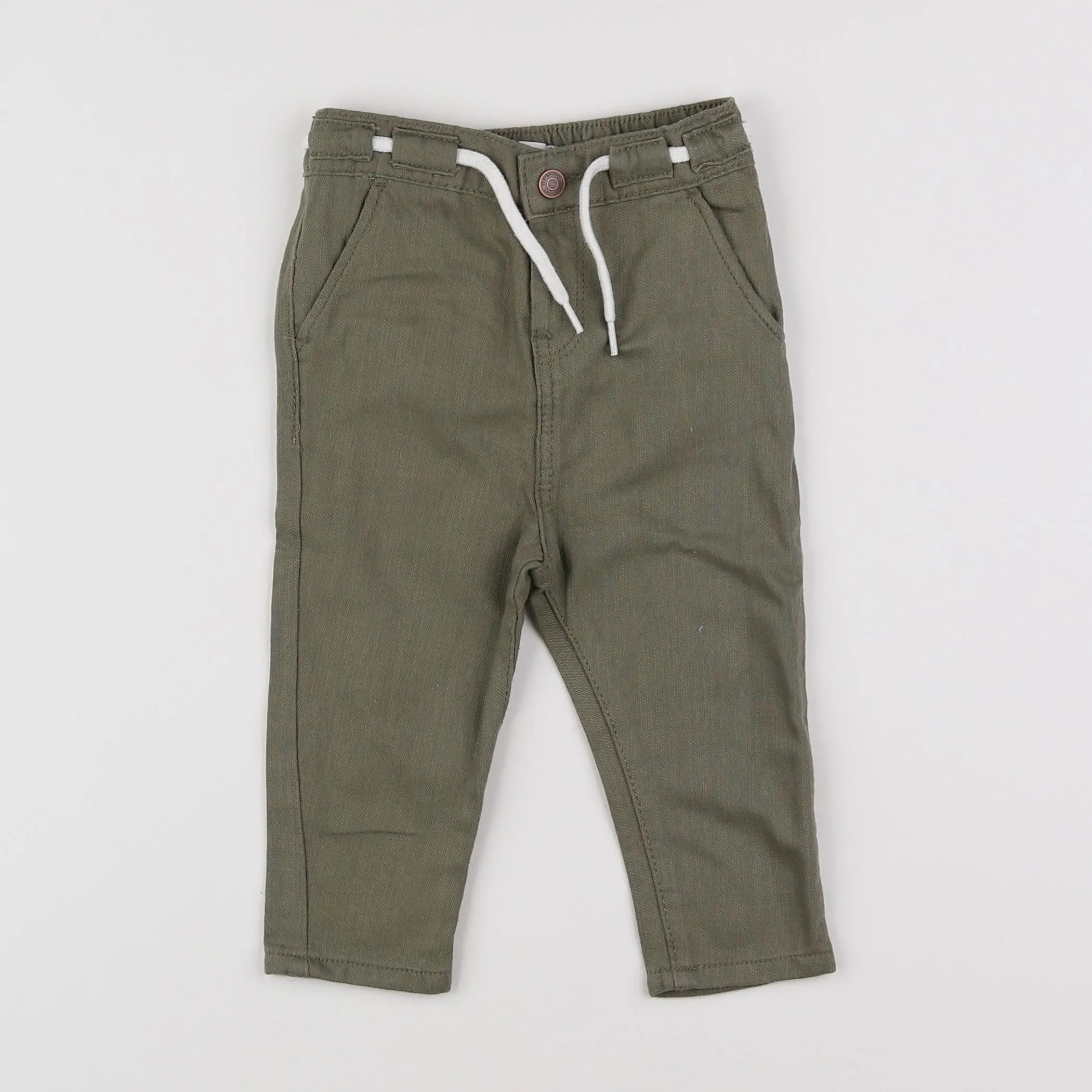 Vertbaudet - pantalon vert - 9 mois