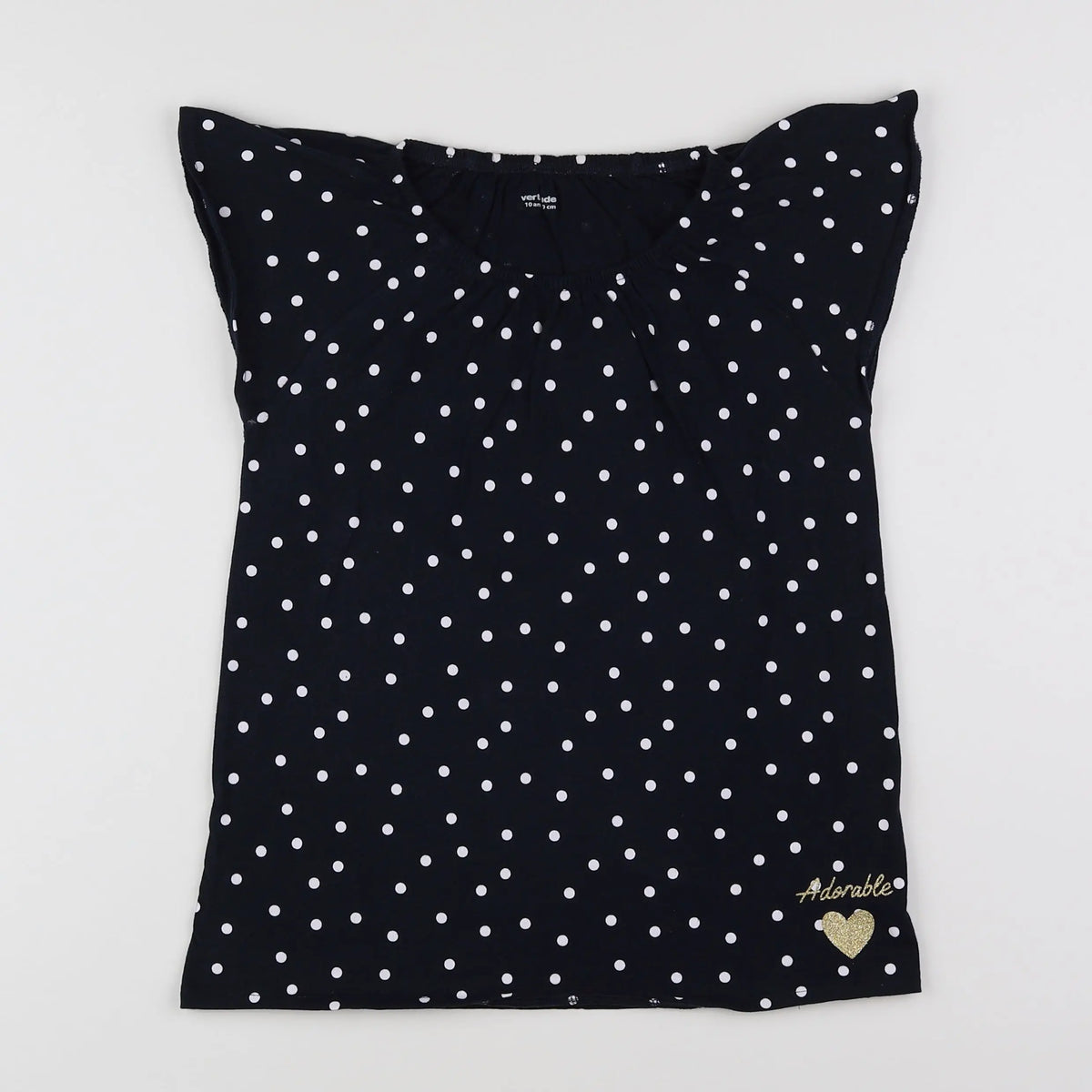 Vertbaudet - tee-shirt bleu, blanc - 10 ans