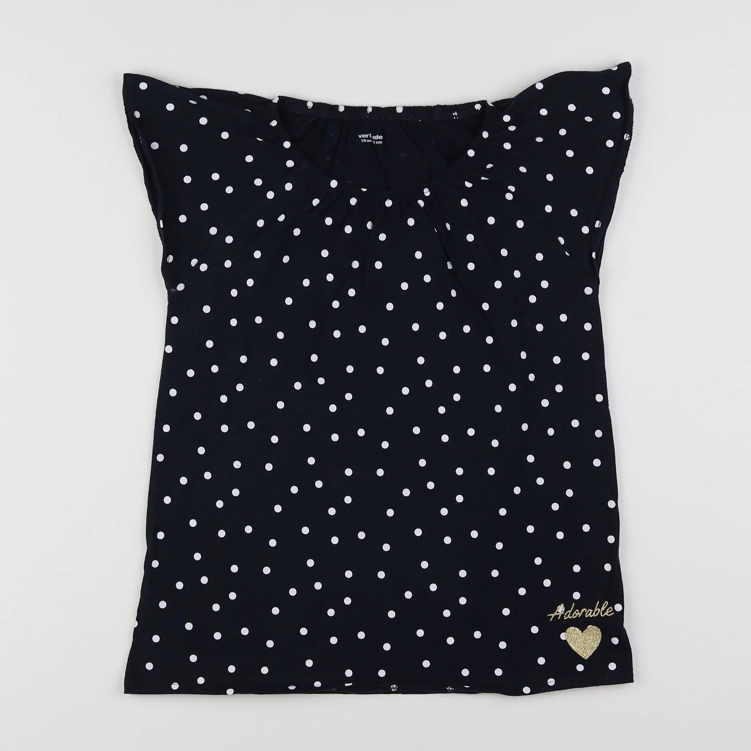 Vertbaudet - tee-shirt bleu, blanc - 10 ans