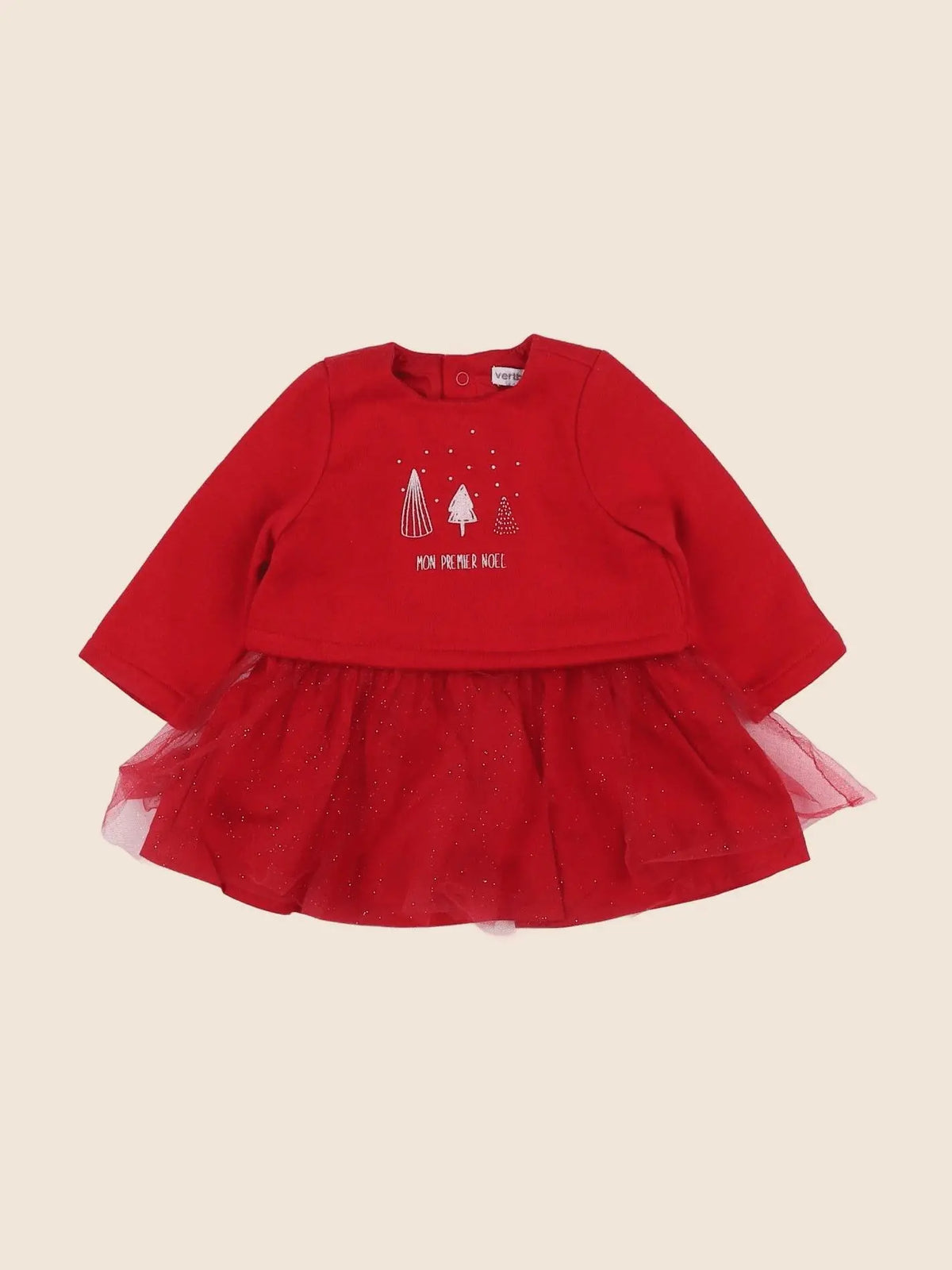 Vertbaudet - robe rouge - 3 mois