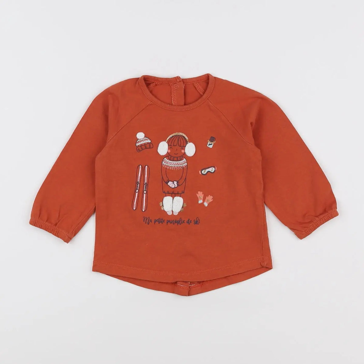 Vertbaudet - tee-shirt orange - 9 mois