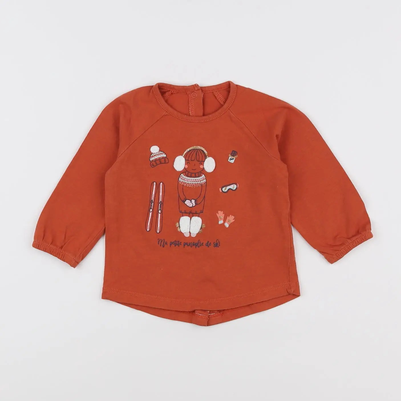 Vertbaudet - tee-shirt orange - 9 mois