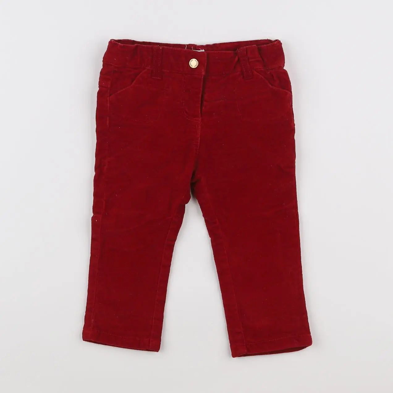 Vertbaudet - pantalon rouge - 6 mois