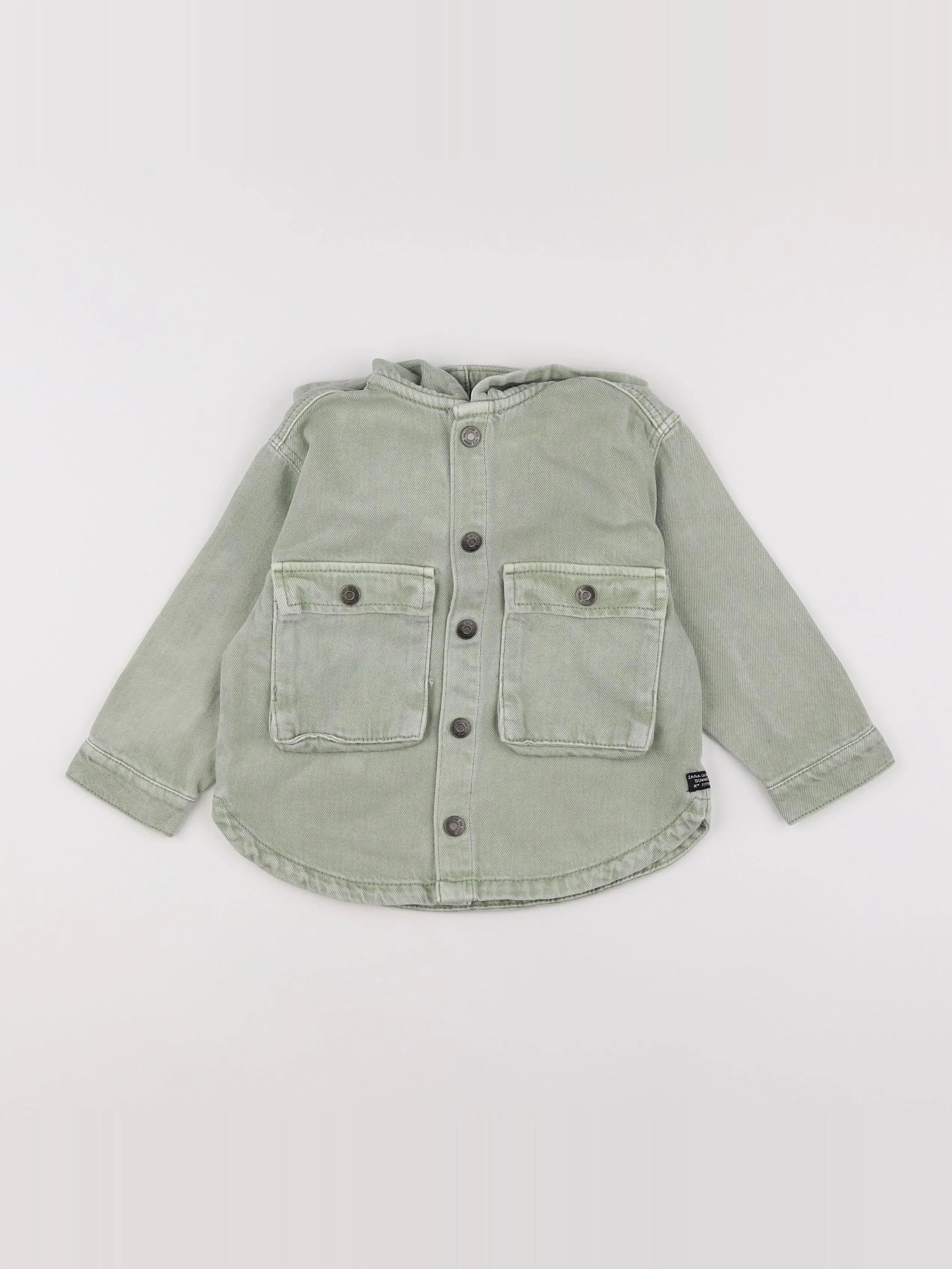 Zara - chemise vert - 9/12 mois