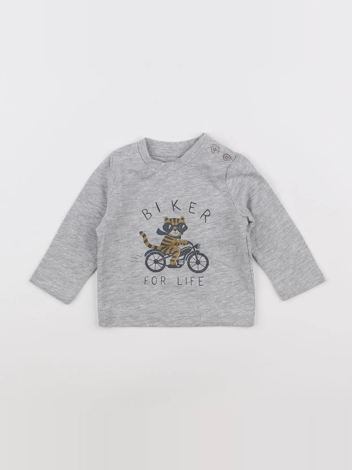 Vertbaudet - tee-shirt gris - 3 mois