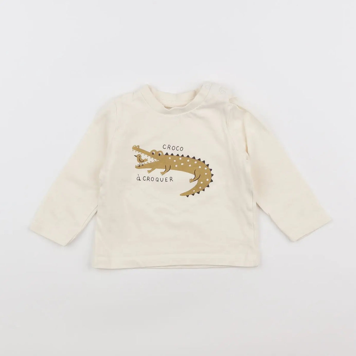 Vertbaudet - tee-shirt beige - 6 mois