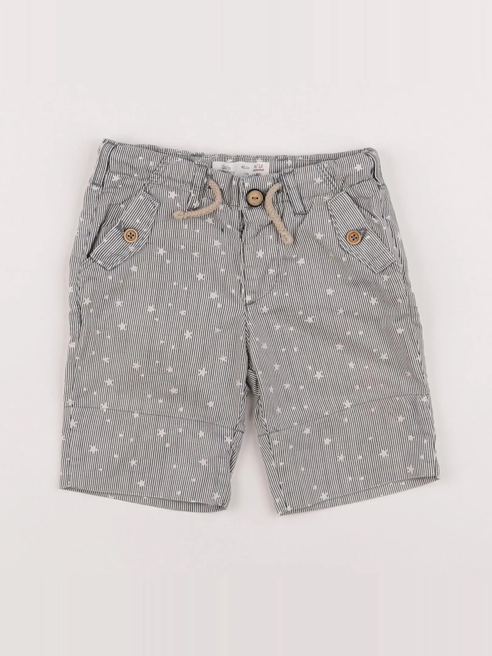 Zara - short gris - 9/12 mois