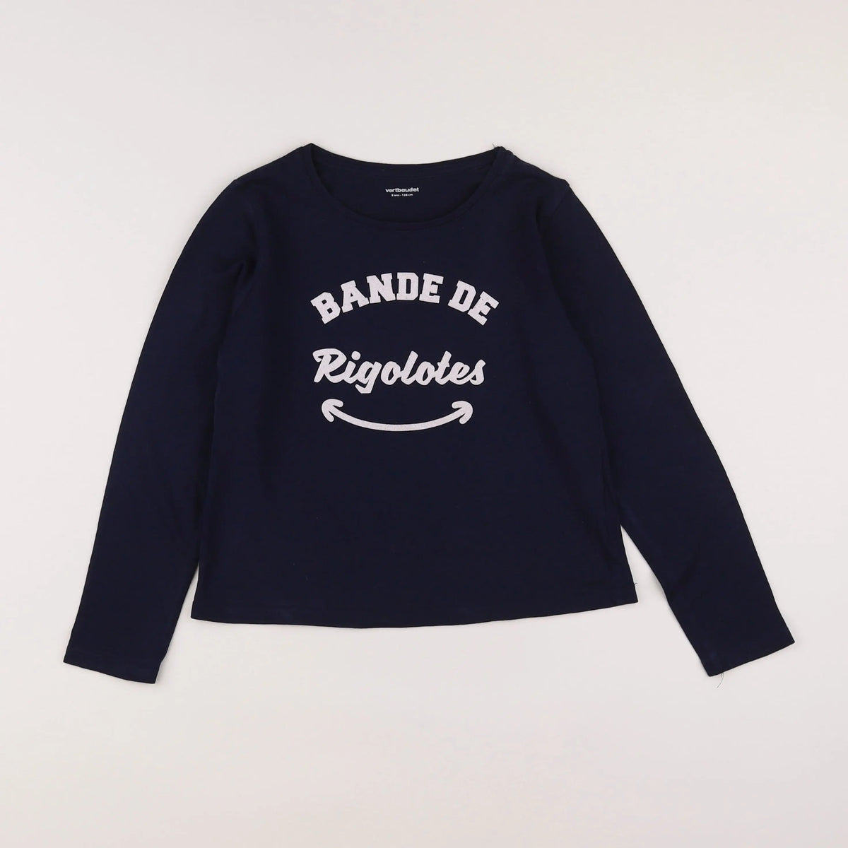 Vertbaudet - tee-shirt bleu - 8 ans