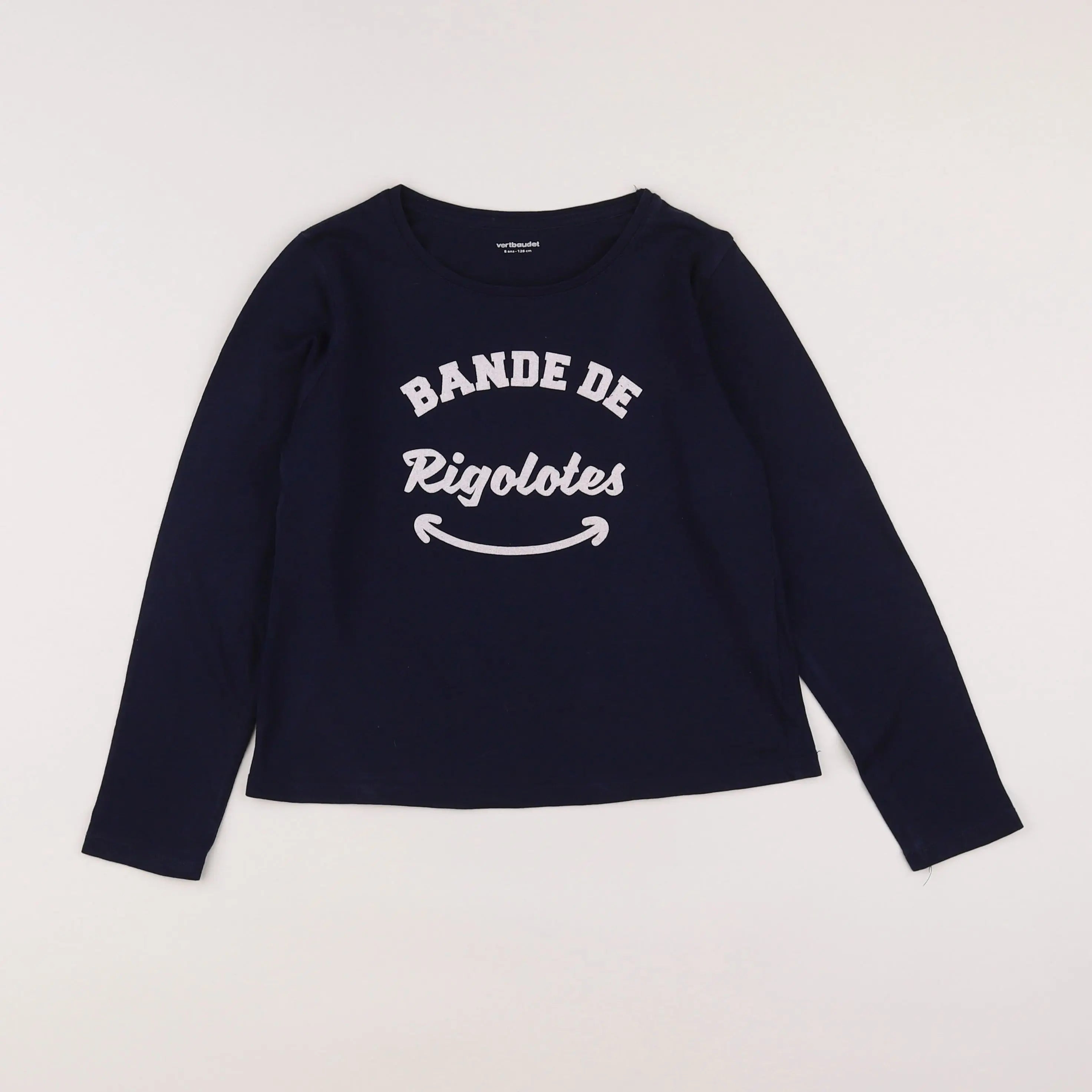 Vertbaudet - tee-shirt bleu - 8 ans