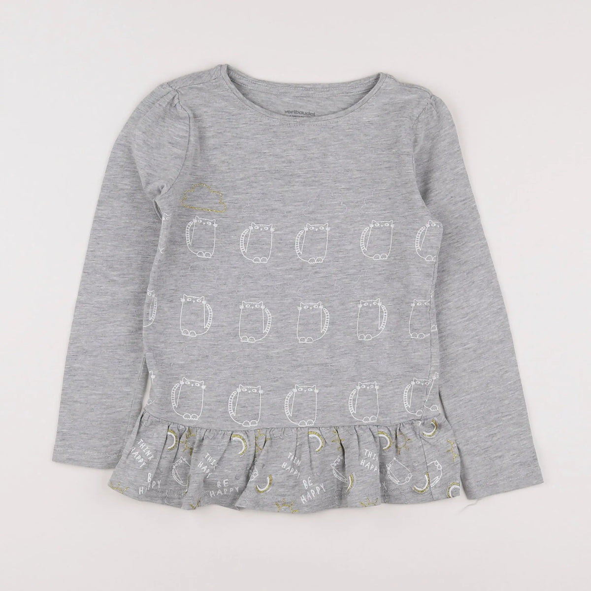Vertbaudet - tee-shirt gris - 6 ans