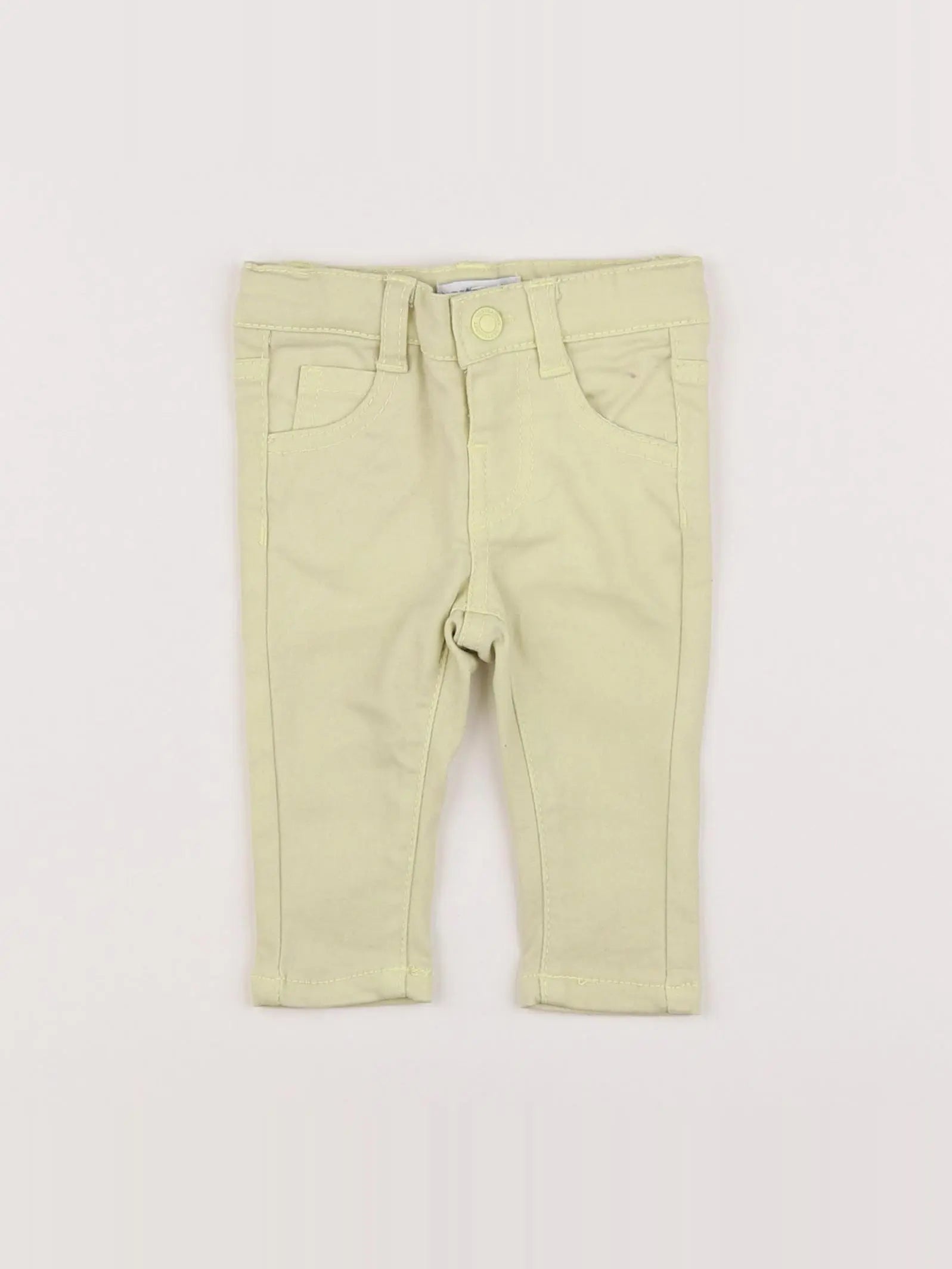 Vertbaudet - pantalon jaune - 3 mois
