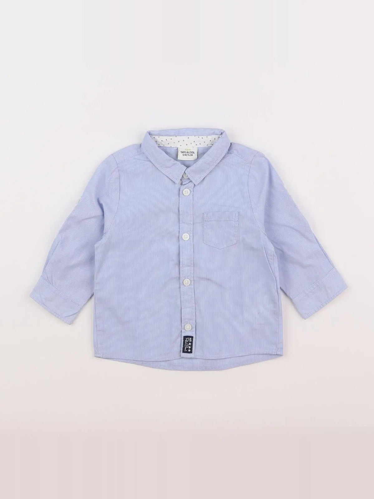 Tape à l'oeil - chemise bleu - 12 mois