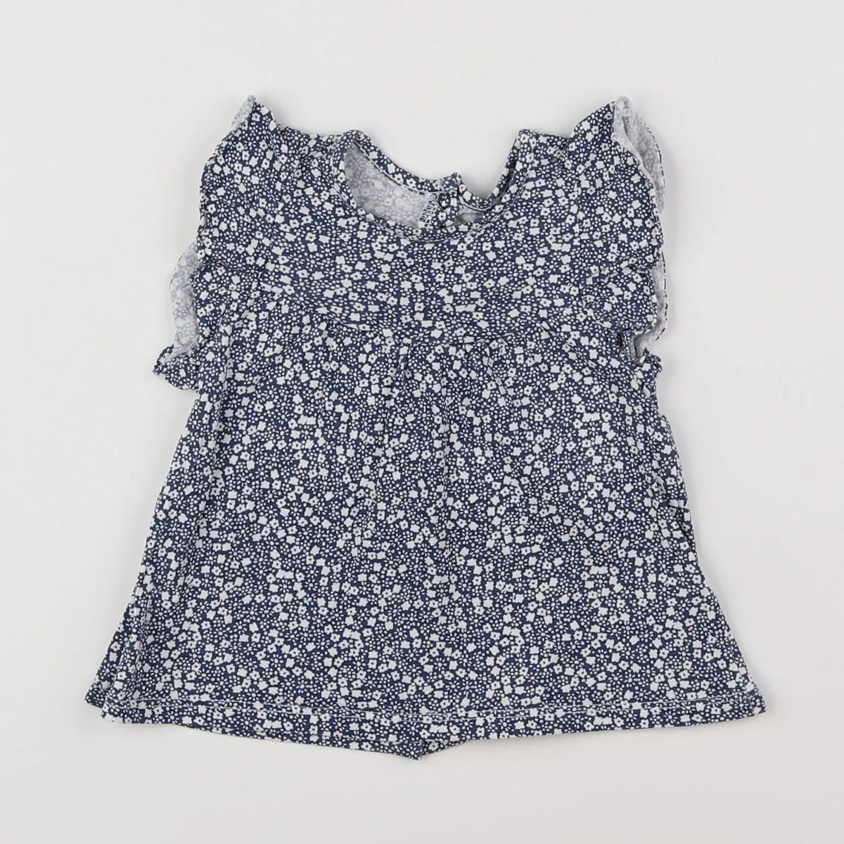 Vertbaudet - tee-shirt bleu, blanc - 9 mois