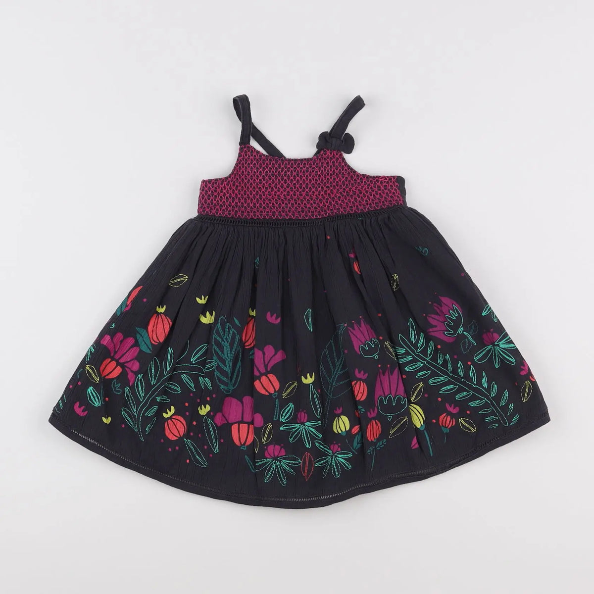Vertbaudet - robe gris - 12 mois
