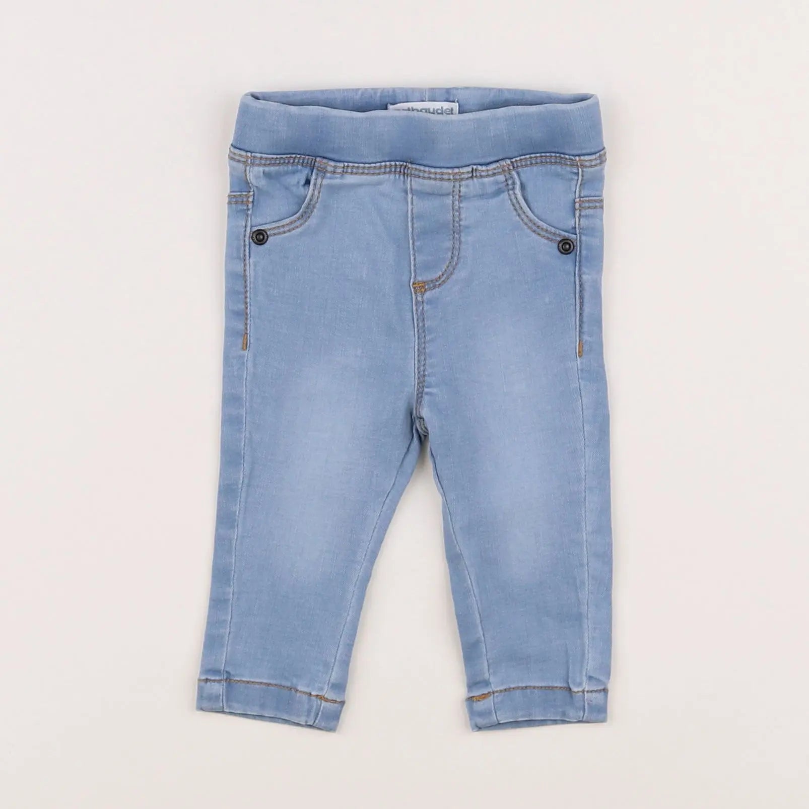 Vertbaudet - jegging bleu - 3 mois