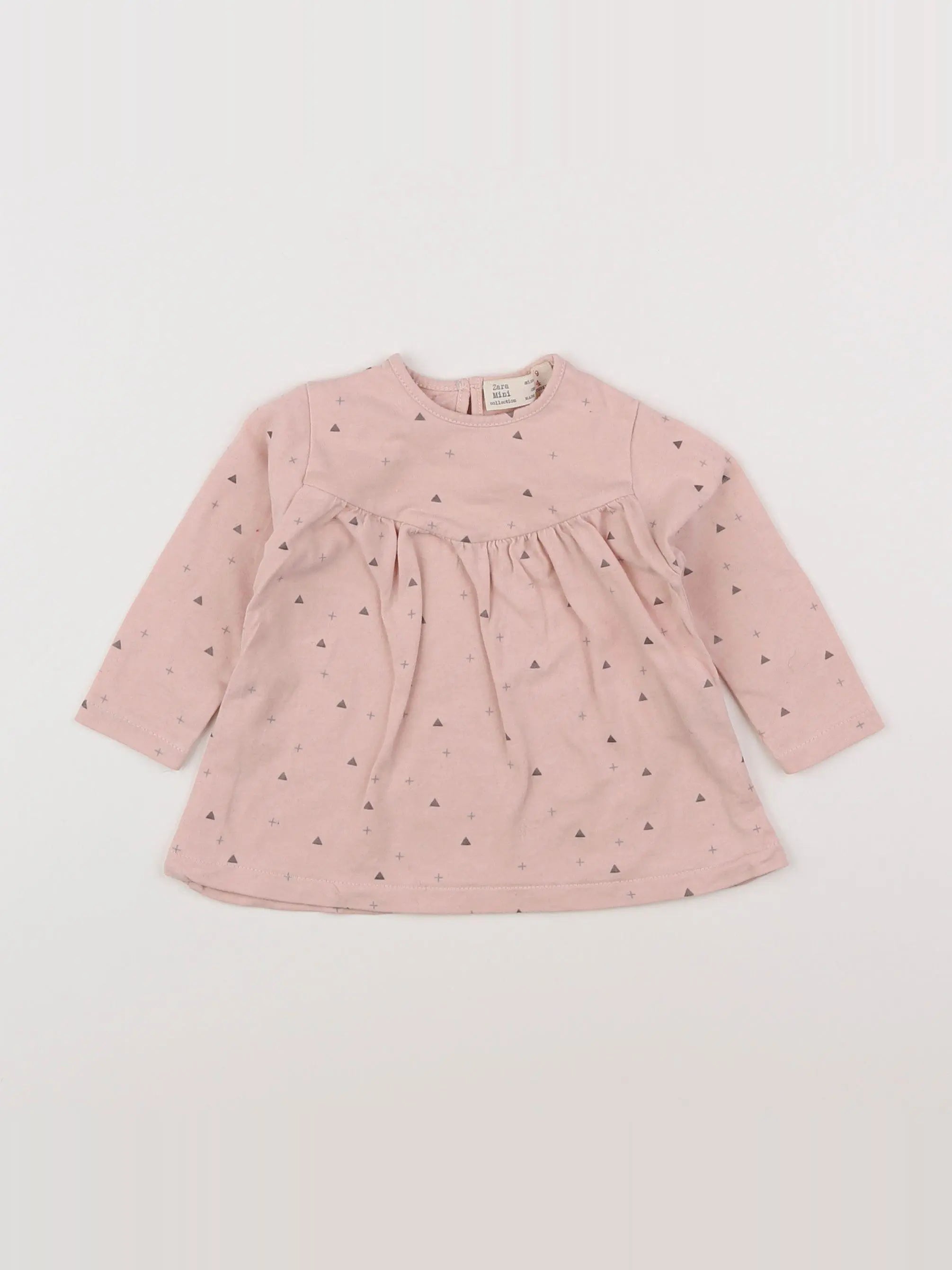 Zara - tee-shirt rose - 6/9 mois