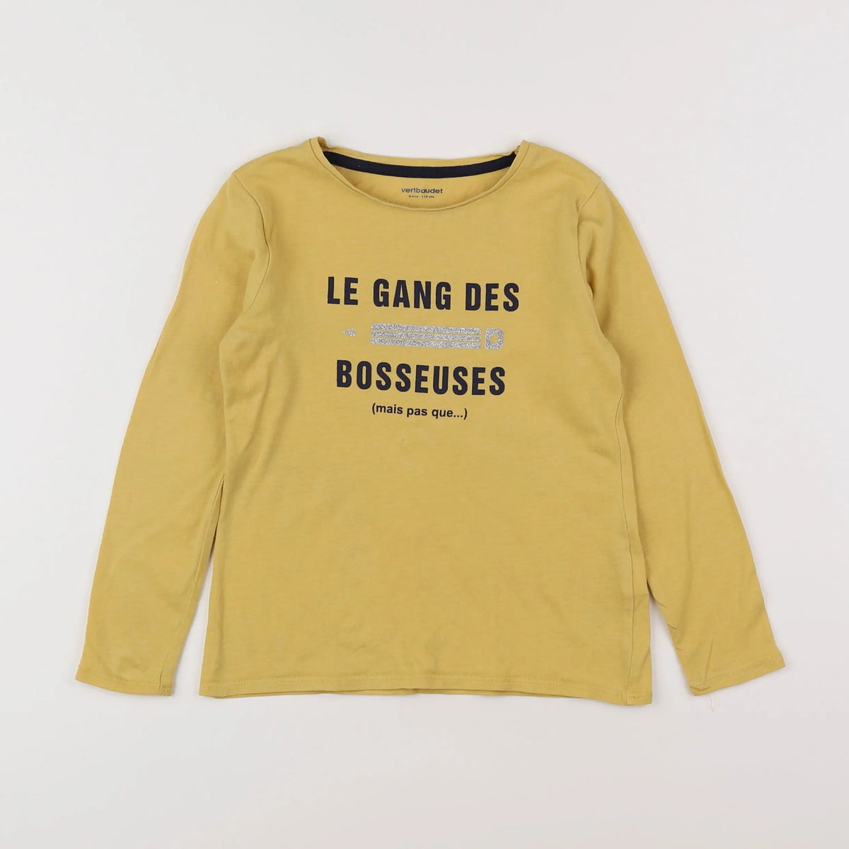 Vertbaudet - tee-shirt jaune, argent - 6 ans