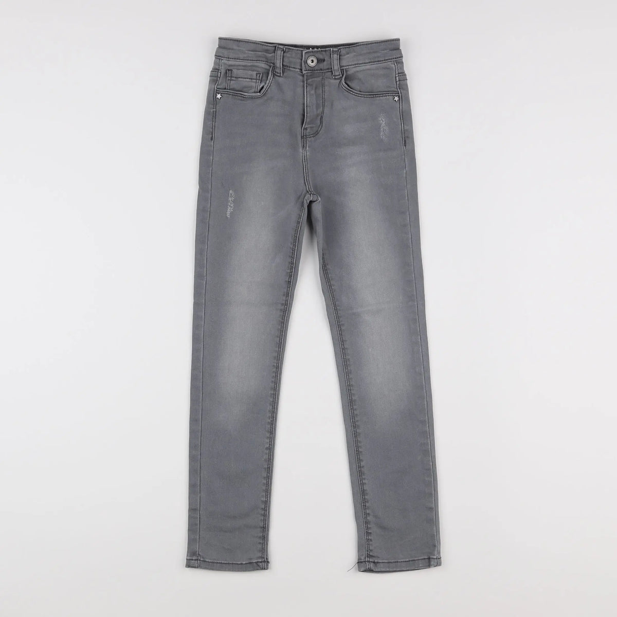 Vertbaudet - jean gris - 8 ans