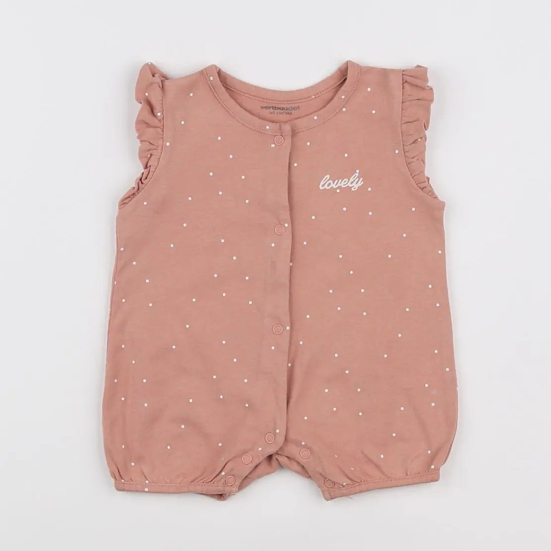 Vertbaudet - combinaison rose - 3 mois