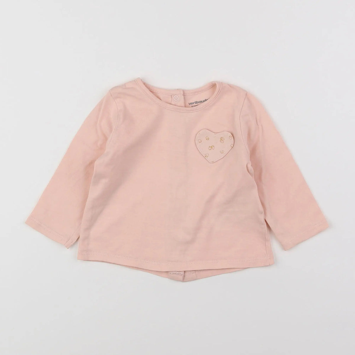 Vertbaudet - tee-shirt rose - 6 mois