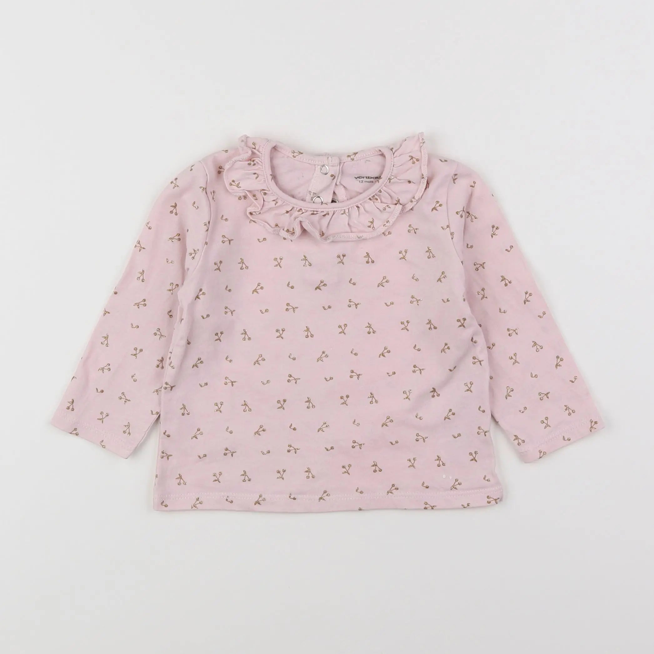 Vertbaudet - tee-shirt rose - 9 mois