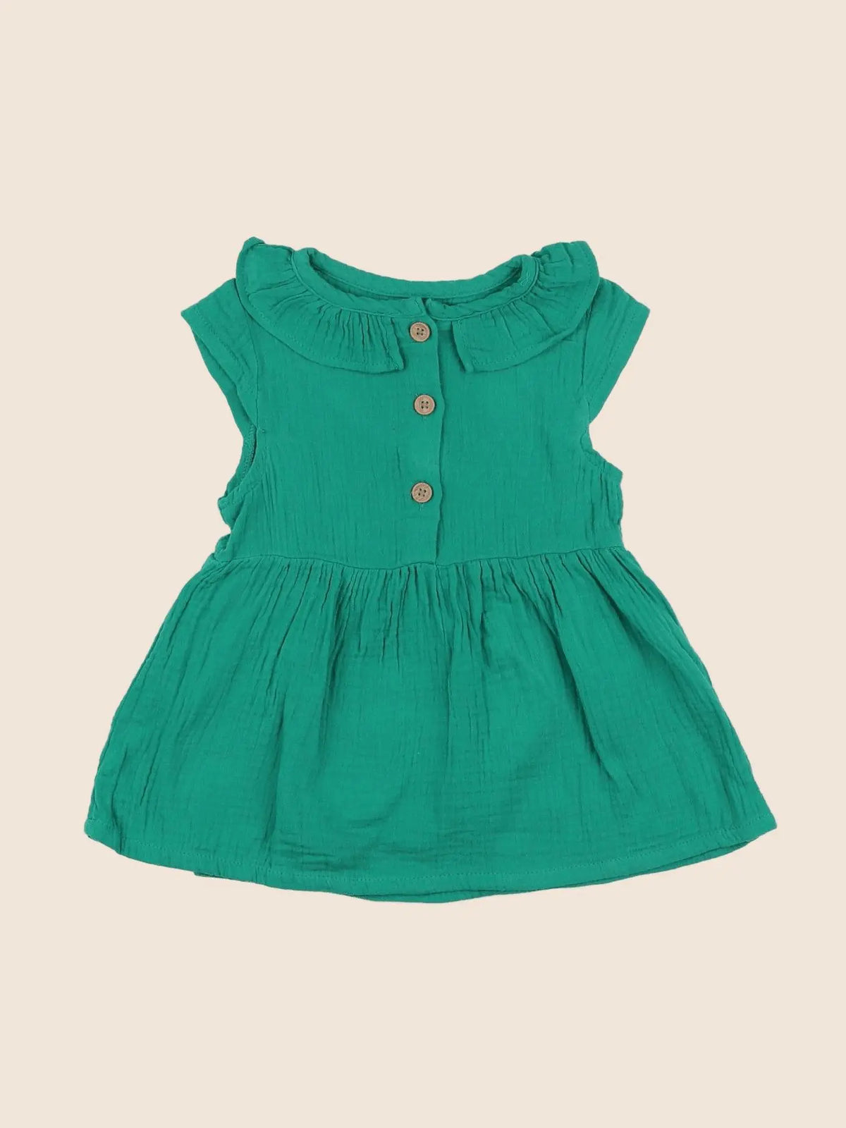Vertbaudet - robe vert - 12 mois