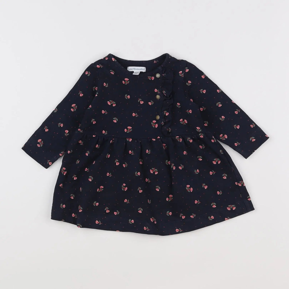 Vertbaudet - robe bleu - 9 mois
