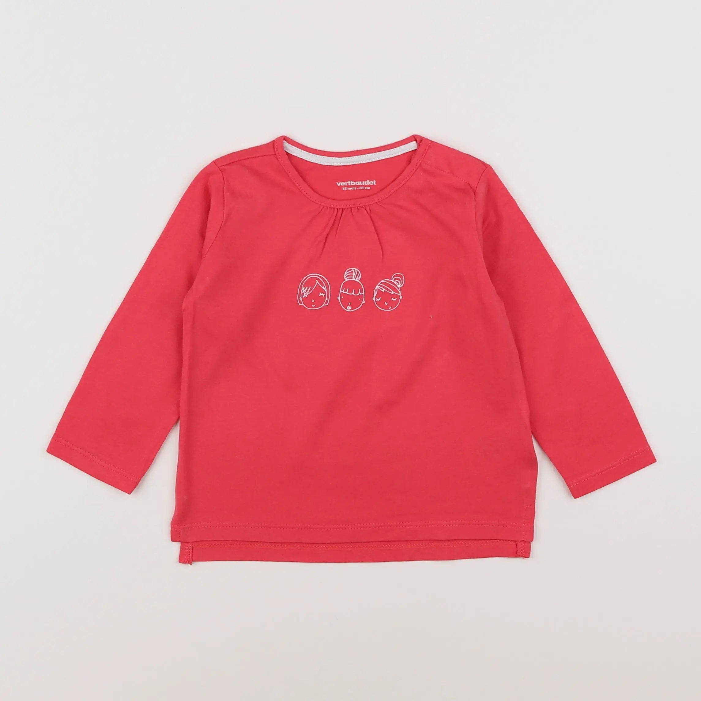 Vertbaudet - tee-shirt rose - 18 mois