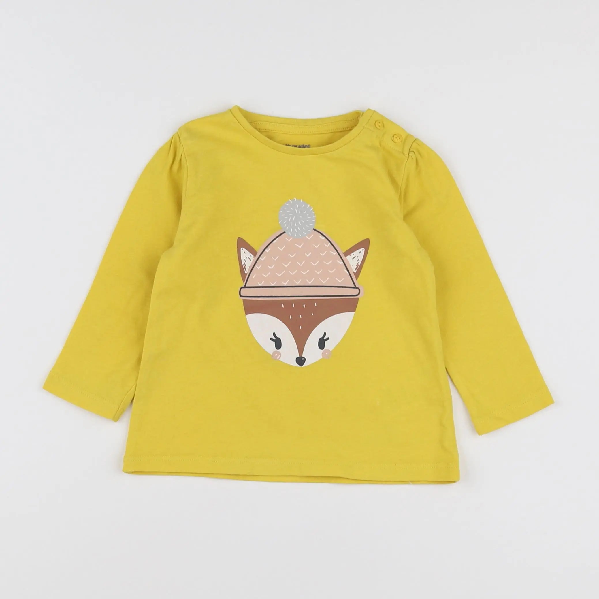 Vertbaudet - tee-shirt jaune - 12 mois