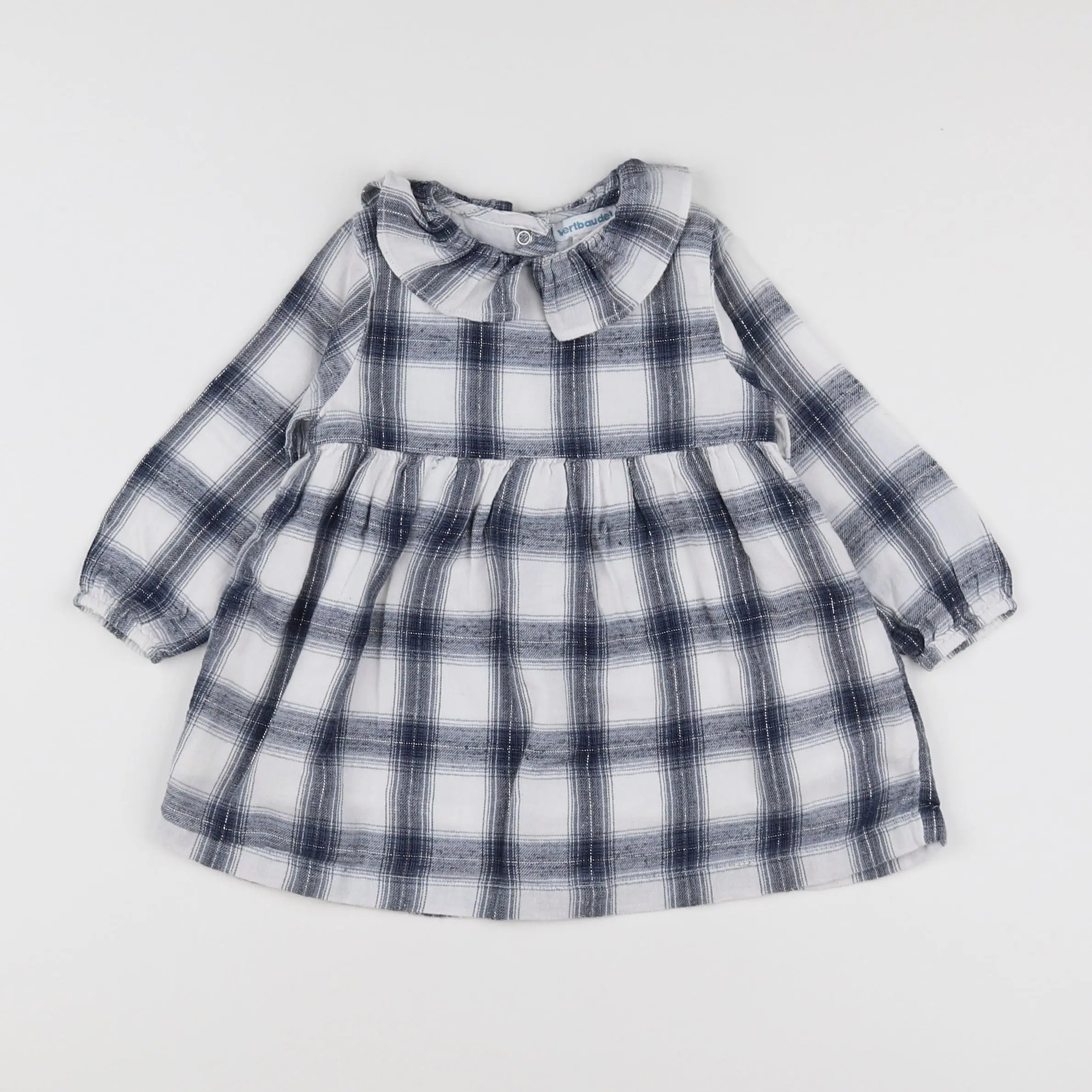 Vertbaudet - robe bleu - 12 mois