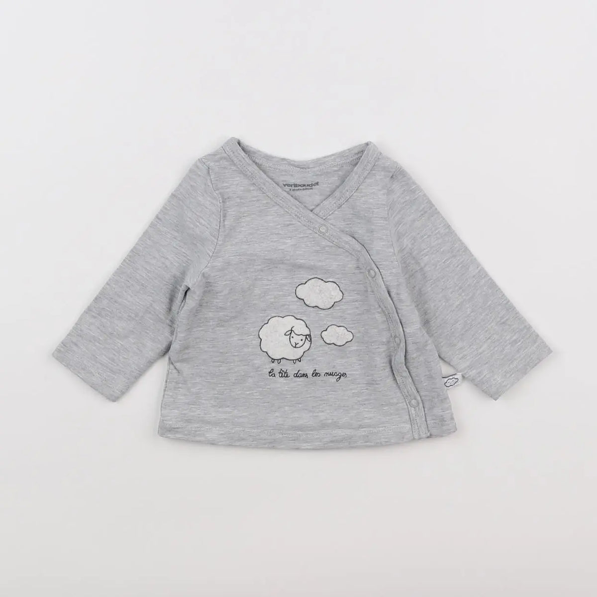 Vertbaudet - tee-shirt gris - 3 mois