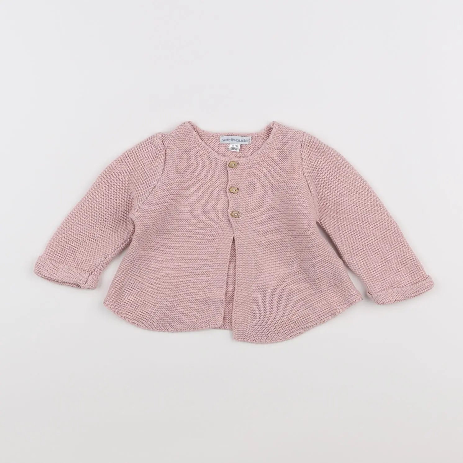 Vertbaudet - gilet rose - 3 mois