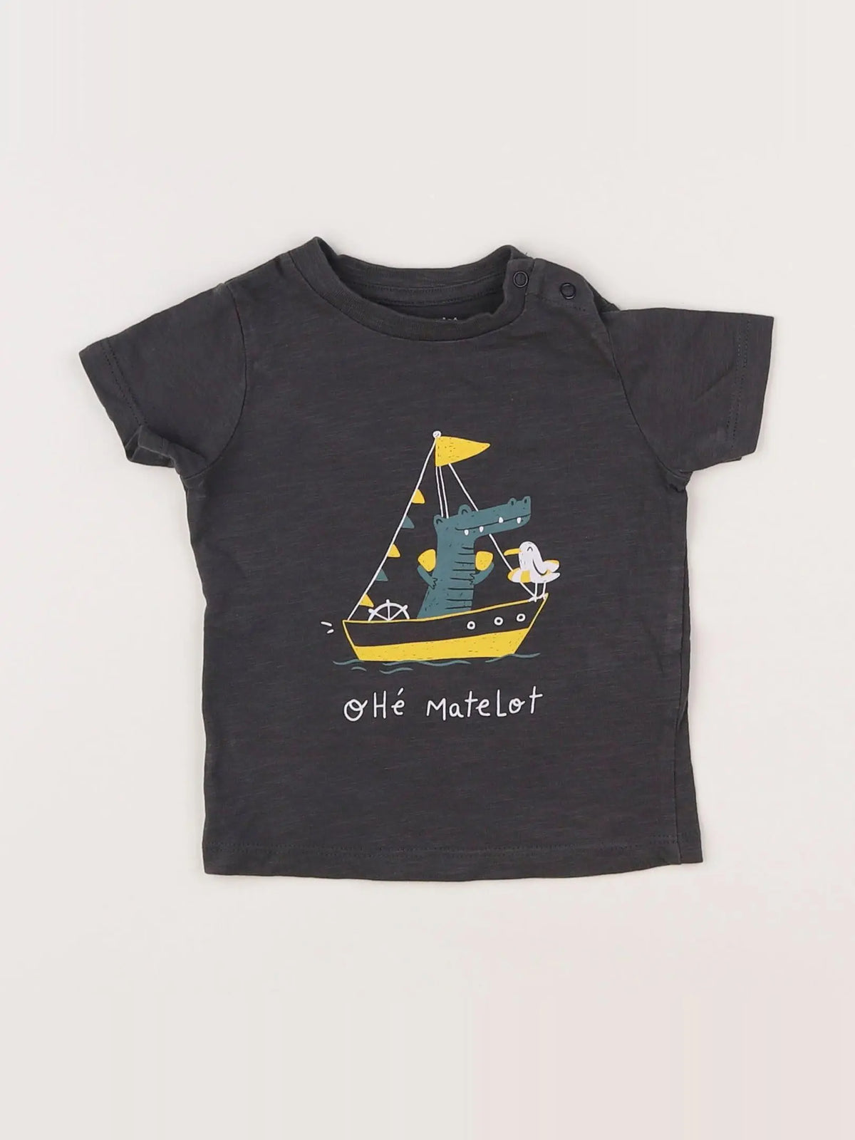 Vertbaudet - tee-shirt gris - 6 mois