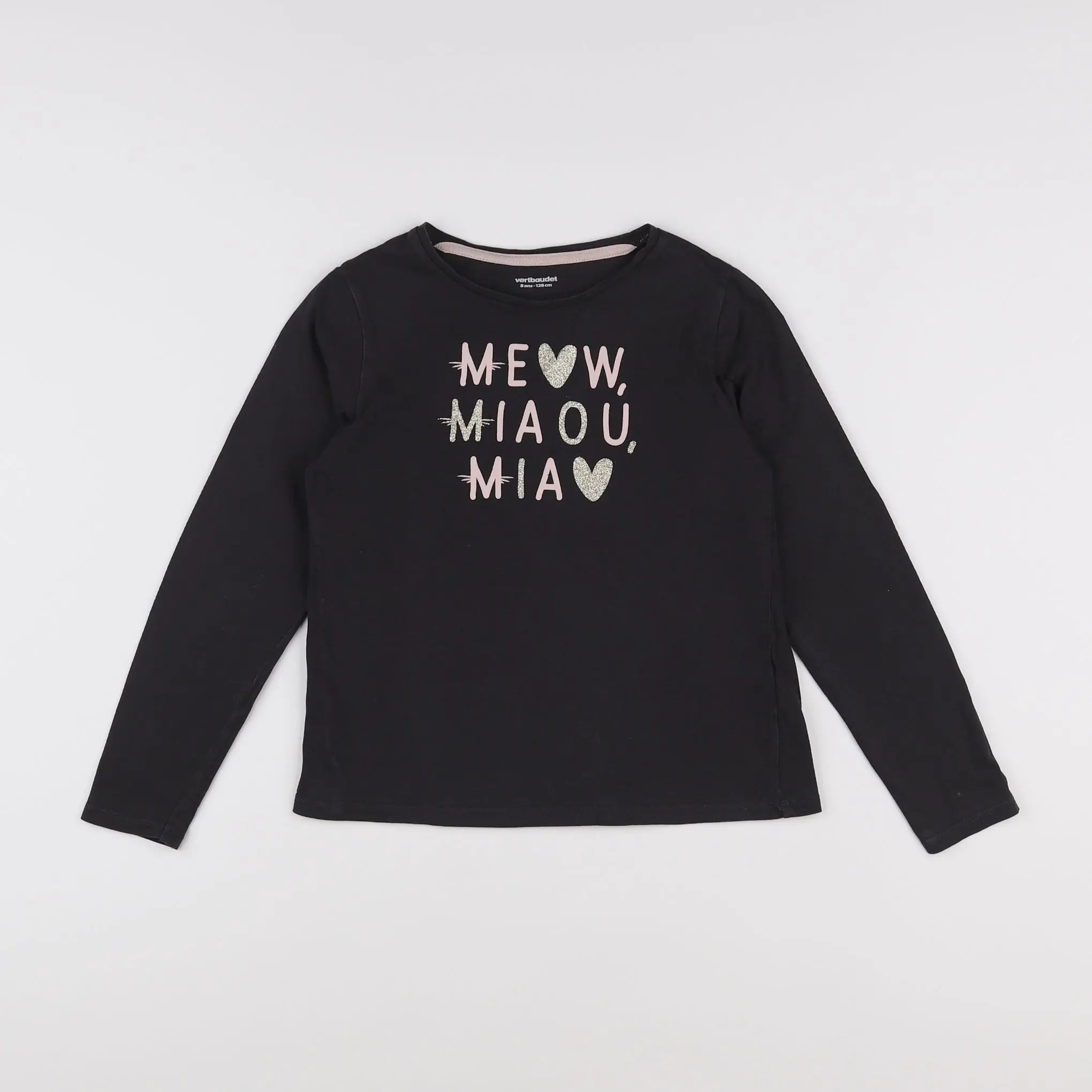 Vertbaudet - tee-shirt gris - 8 ans