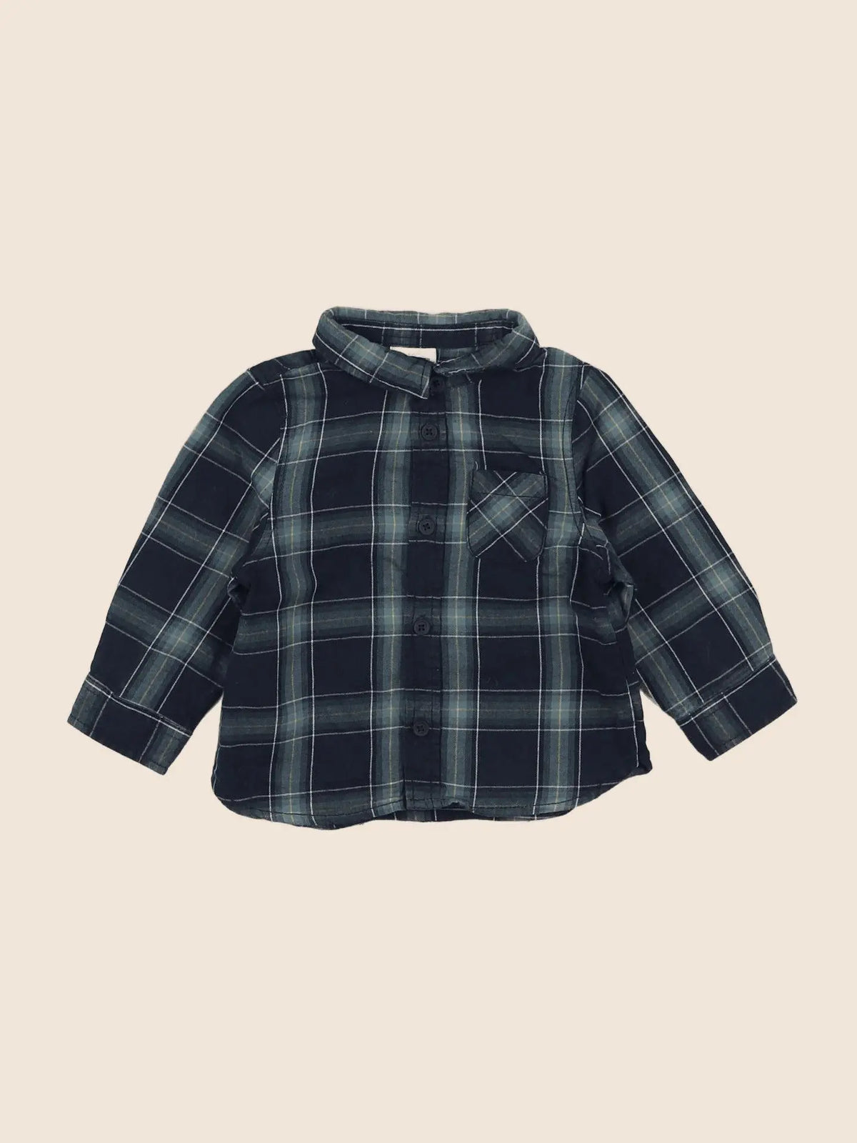Tape à l'oeil - chemise bleu, vert - 12 mois