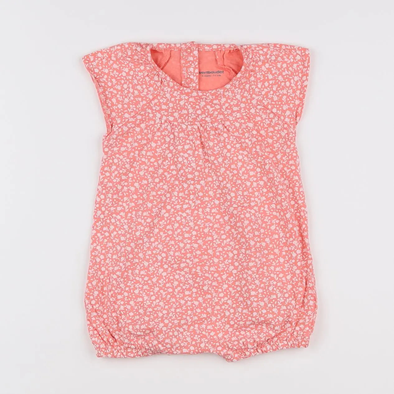 Vertbaudet - combinaison rose - 9 mois