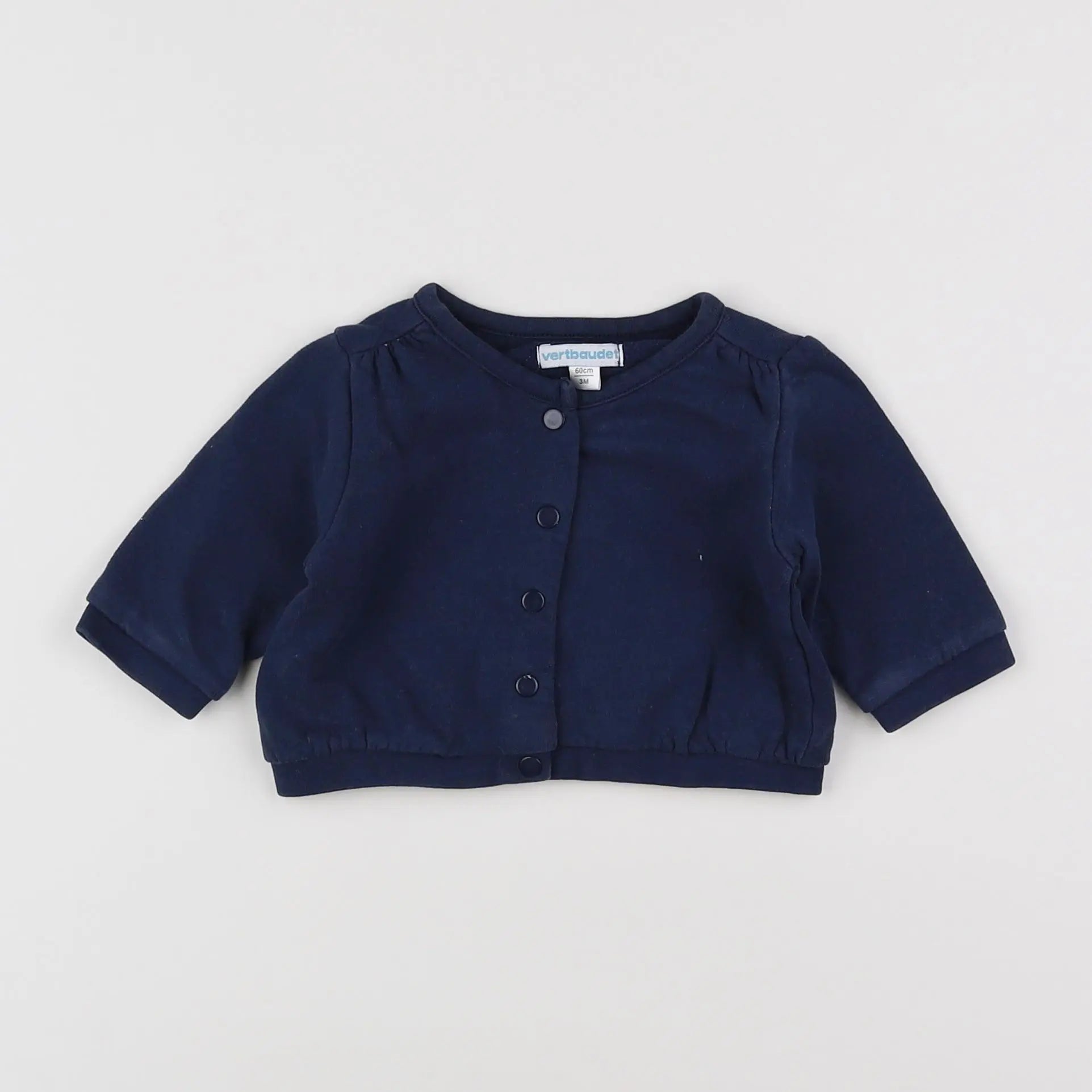 Vertbaudet - sweat bleu - 3 mois