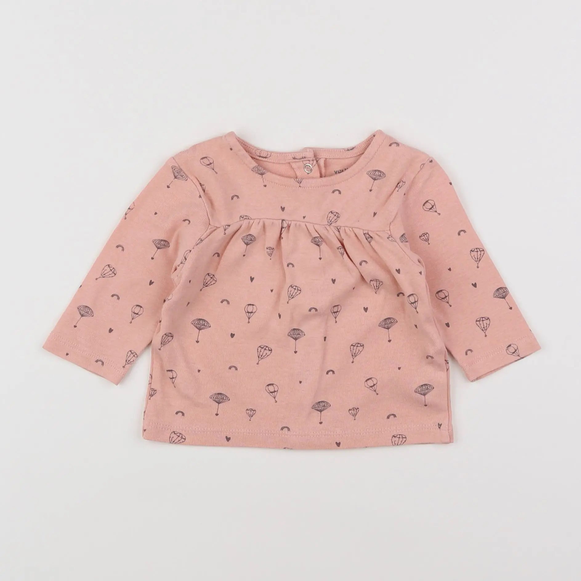 Vertbaudet - tee-shirt rose - 3 mois