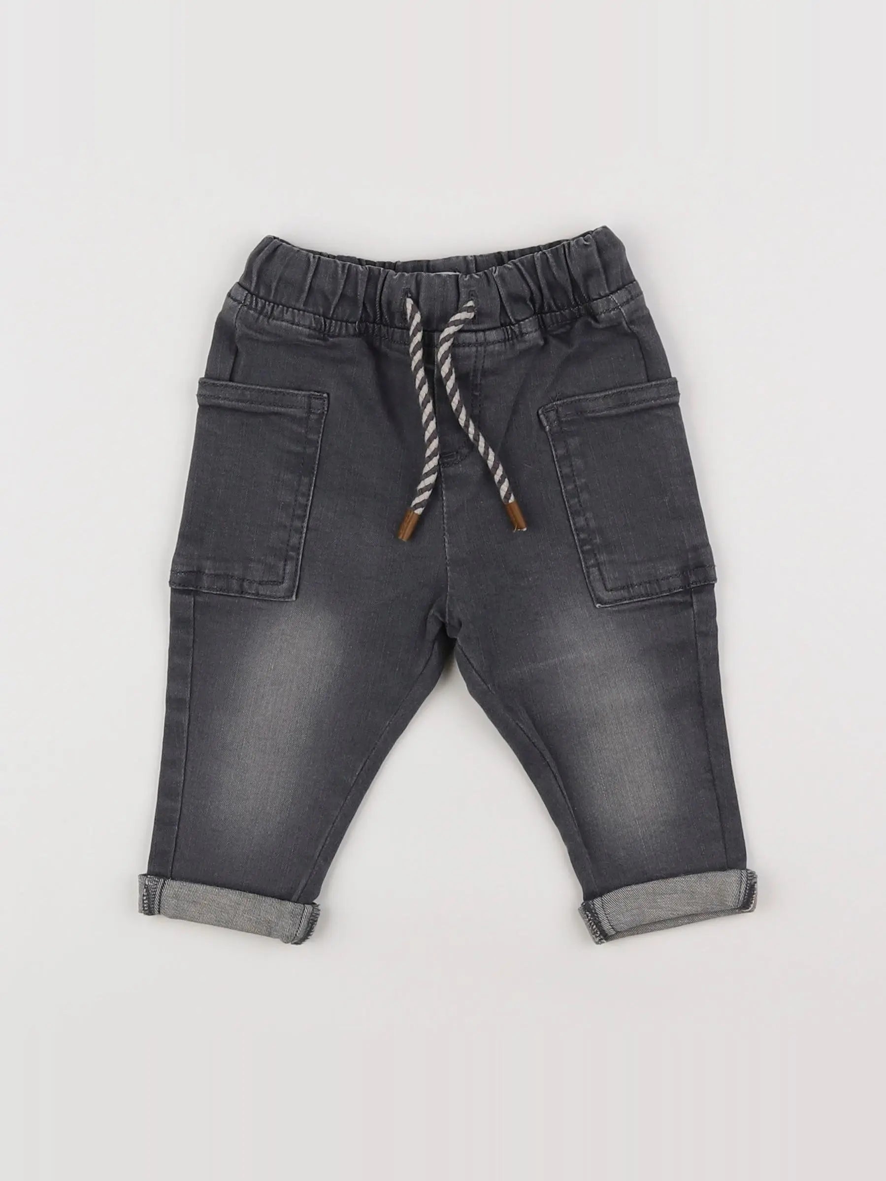 Vertbaudet - jean gris - 9 mois