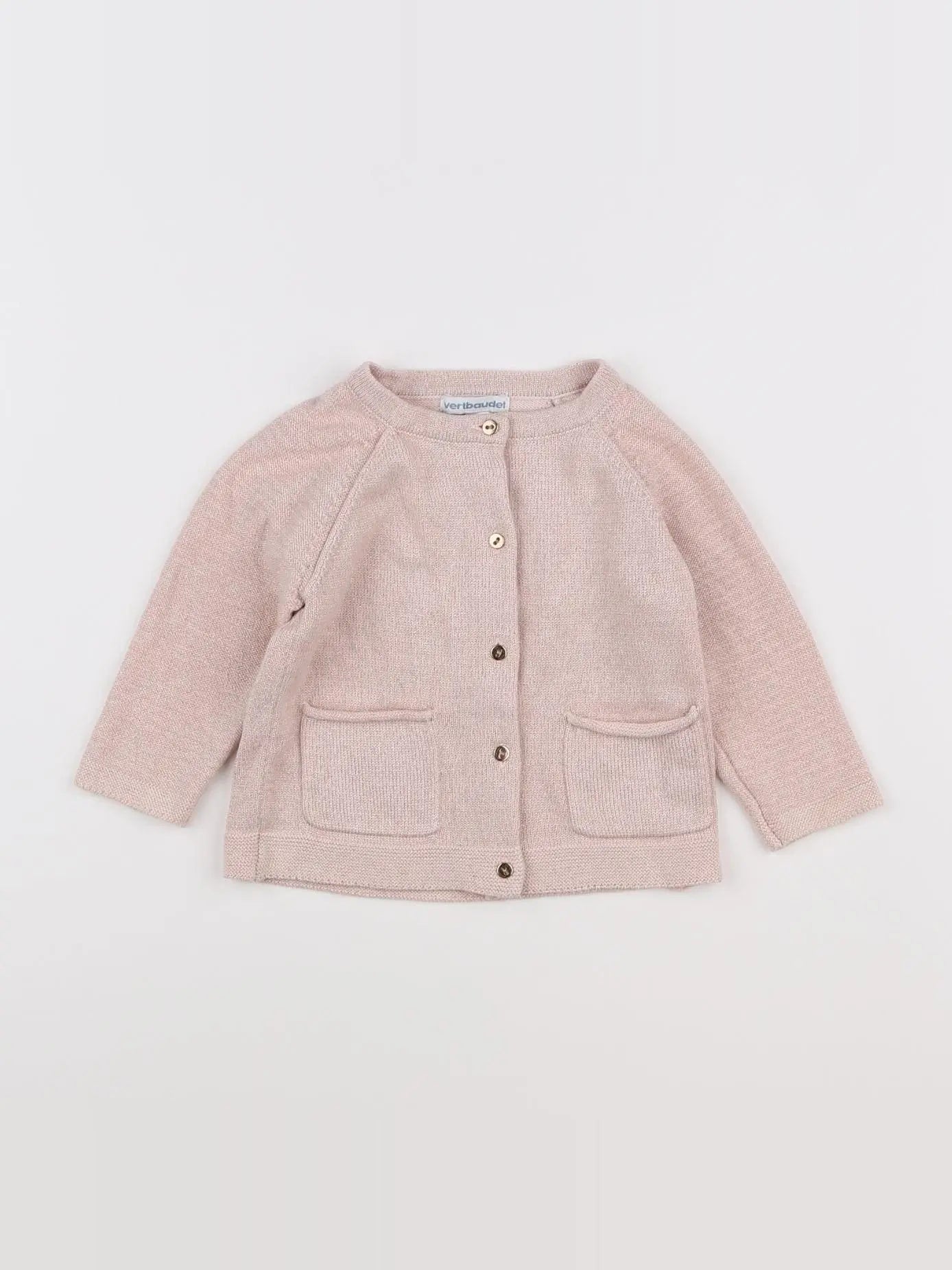 Vertbaudet - gilet or, rose - 12 mois