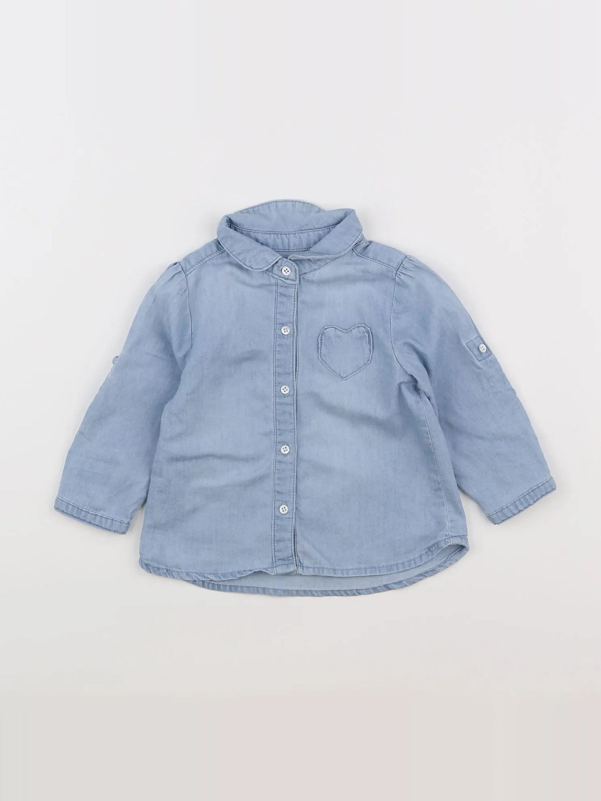 Vertbaudet - chemise bleu - 18 mois