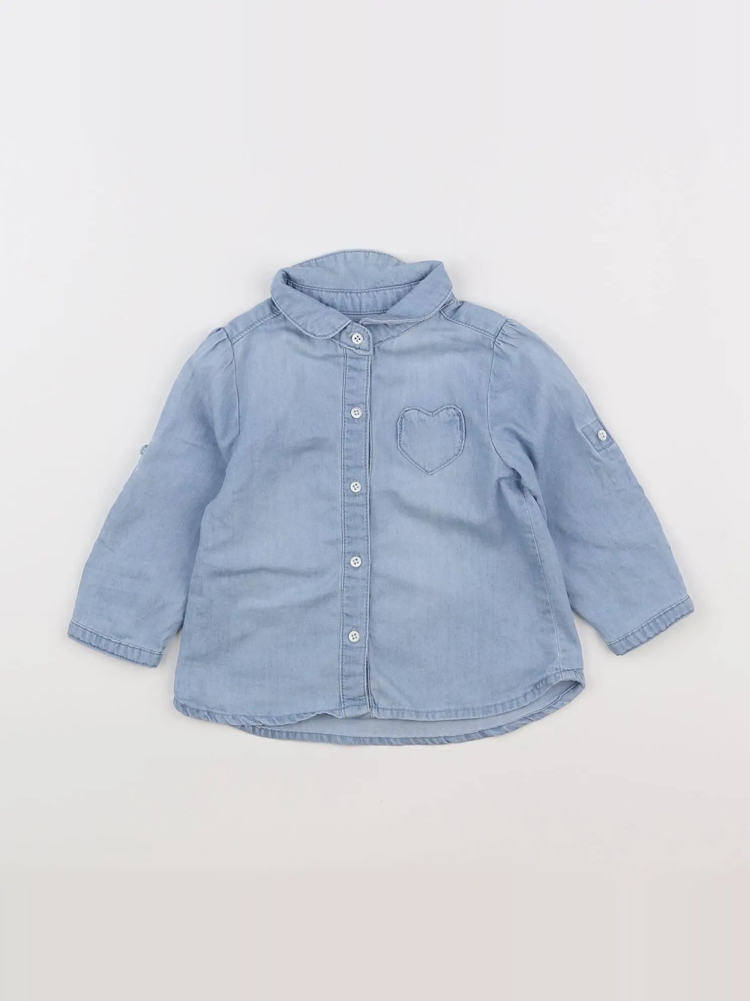Vertbaudet - chemise bleu - 18 mois