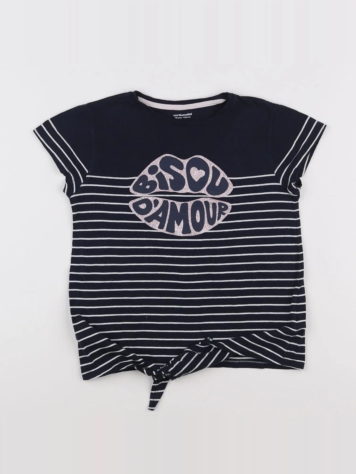 Vertbaudet - tee-shirt bleu - 10 ans
