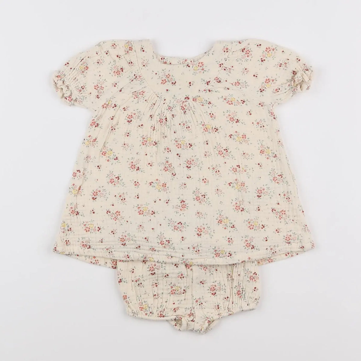 Vertbaudet - robe beige - 3 mois