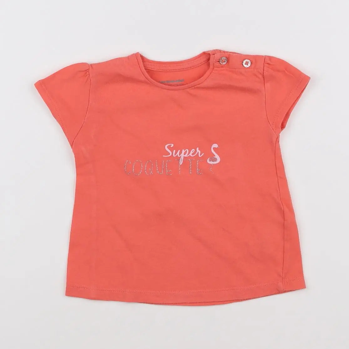 Vertbaudet - tee-shirt rose - 12 mois