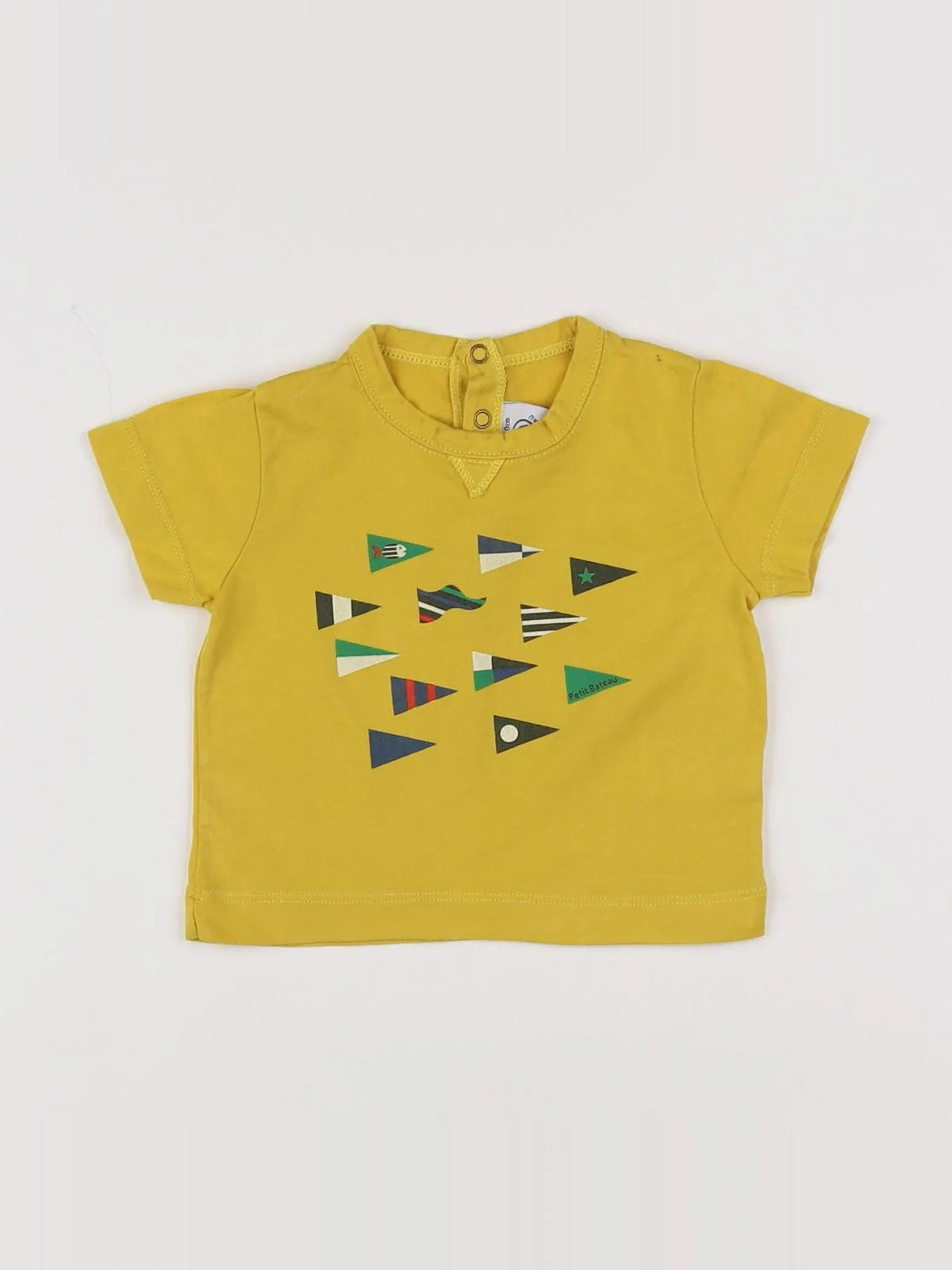 Petit Bateau - tee-shirt jaune, multicolore - 3 mois