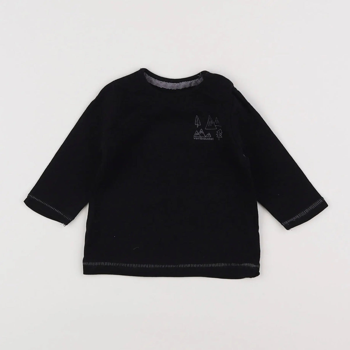 Vertbaudet - tee-shirt noir - 3 mois